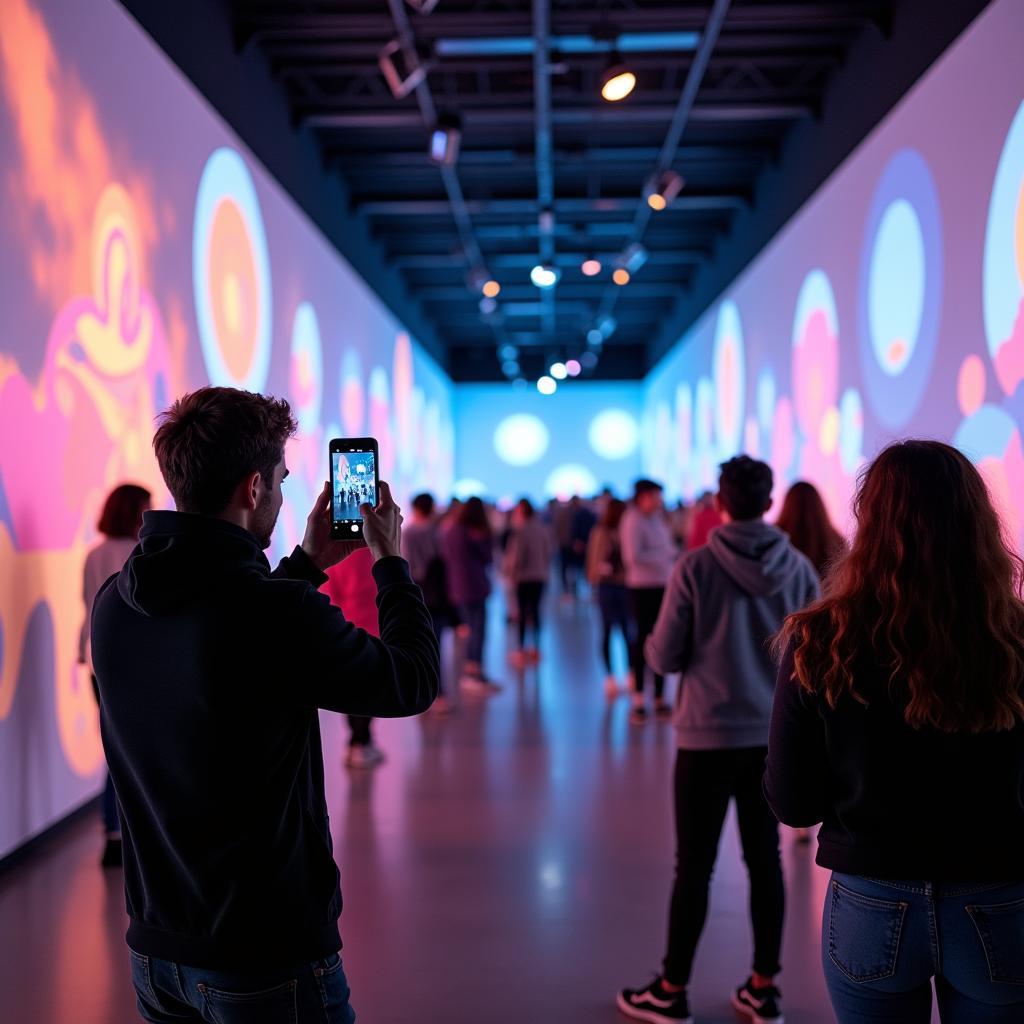 Triển lãm nghệ thuật tương tác hiện đại thu hút đông đảo giới trẻ chụp ảnh và chia sẻ