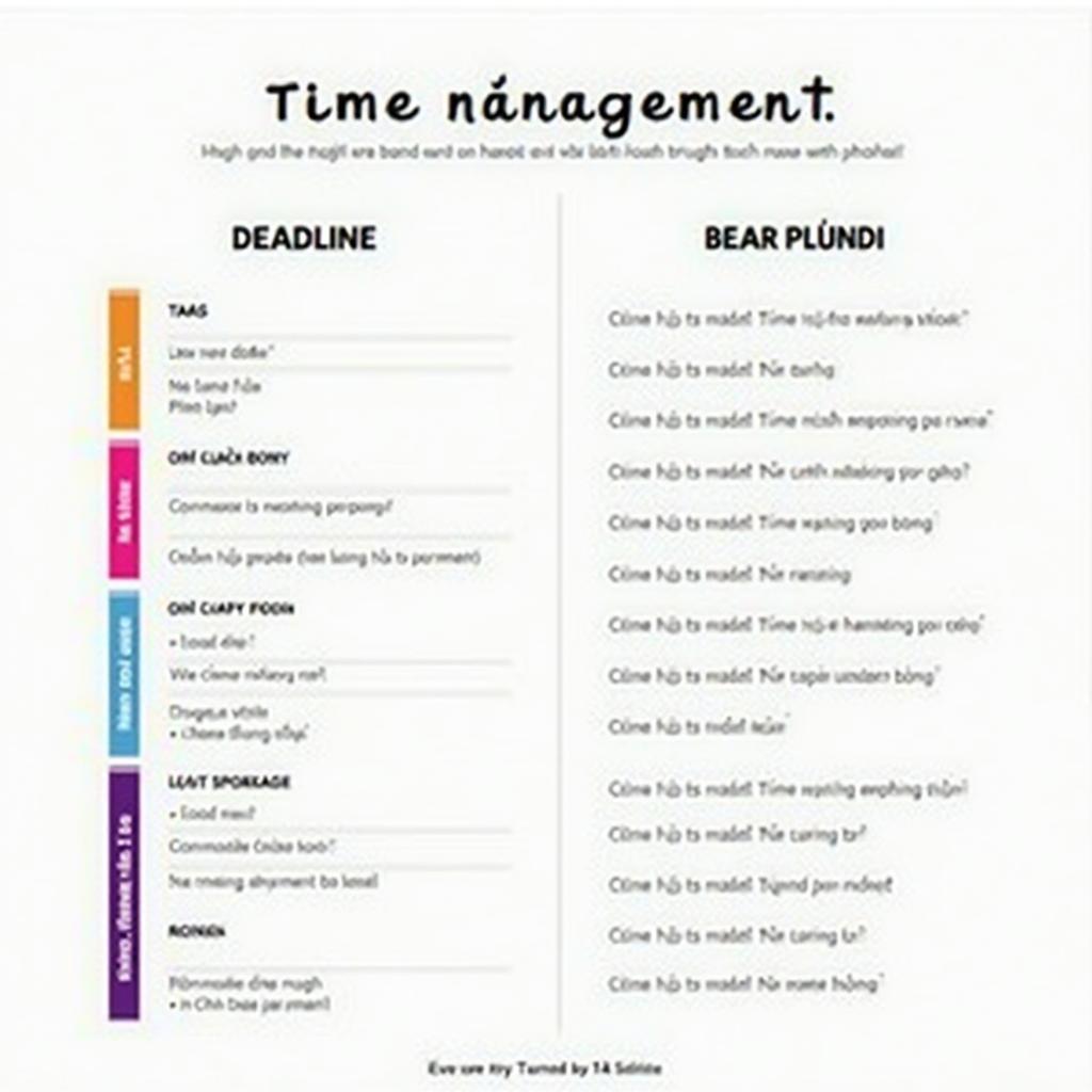 Bảng tổng hợp từ vựng và cụm từ quan trọng cho chủ đề deadline trong IELTS Speaking