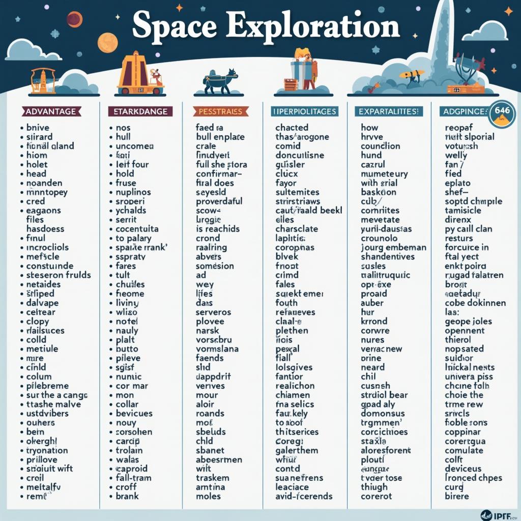 Bảng từ vựng học thuật quan trọng cho bài IELTS Writing Task 2 về chủ đề đầu tư khám phá không gian