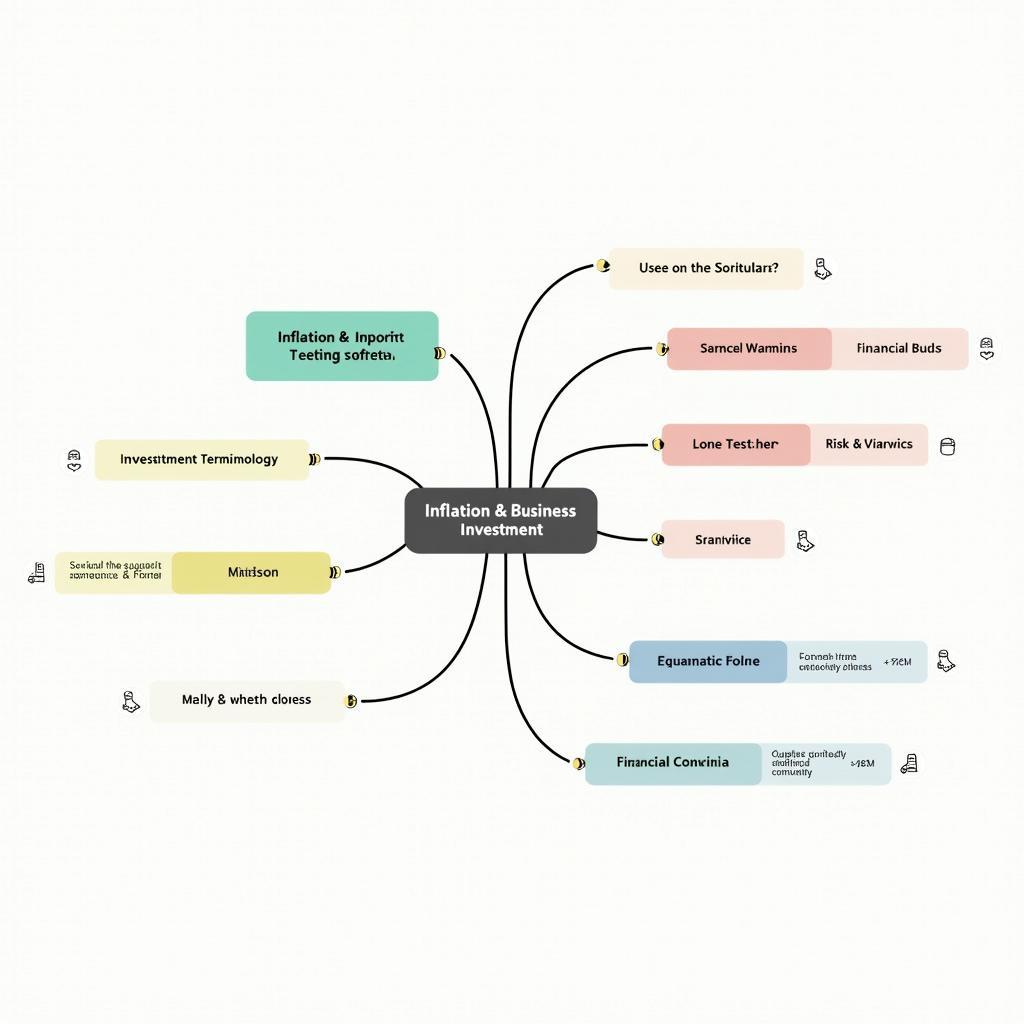 Sơ đồ tư duy từ vựng IELTS chủ đề lạm phát và đầu tư doanh nghiệp với các collocations và cụm từ quan trọng