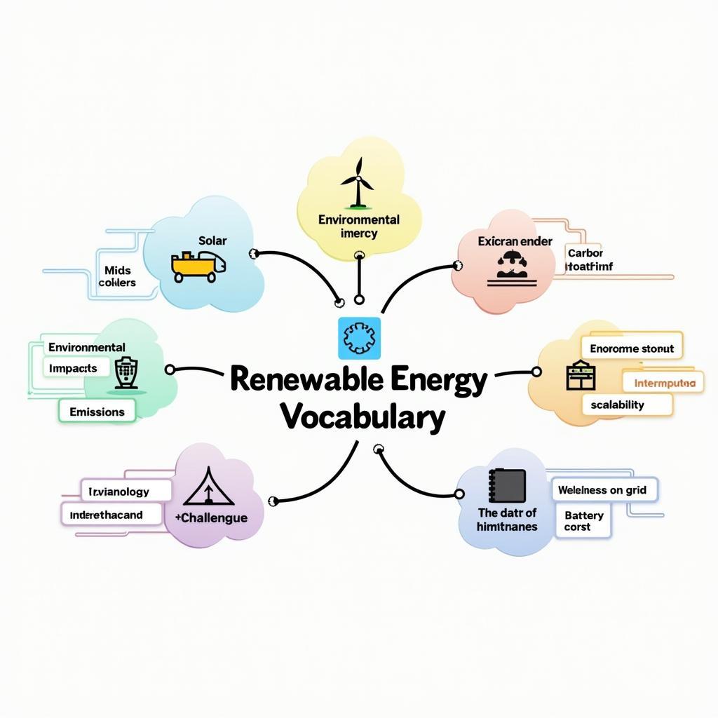 Sơ đồ tư duy từ vựng IELTS về năng lượng tái tạo và môi trường