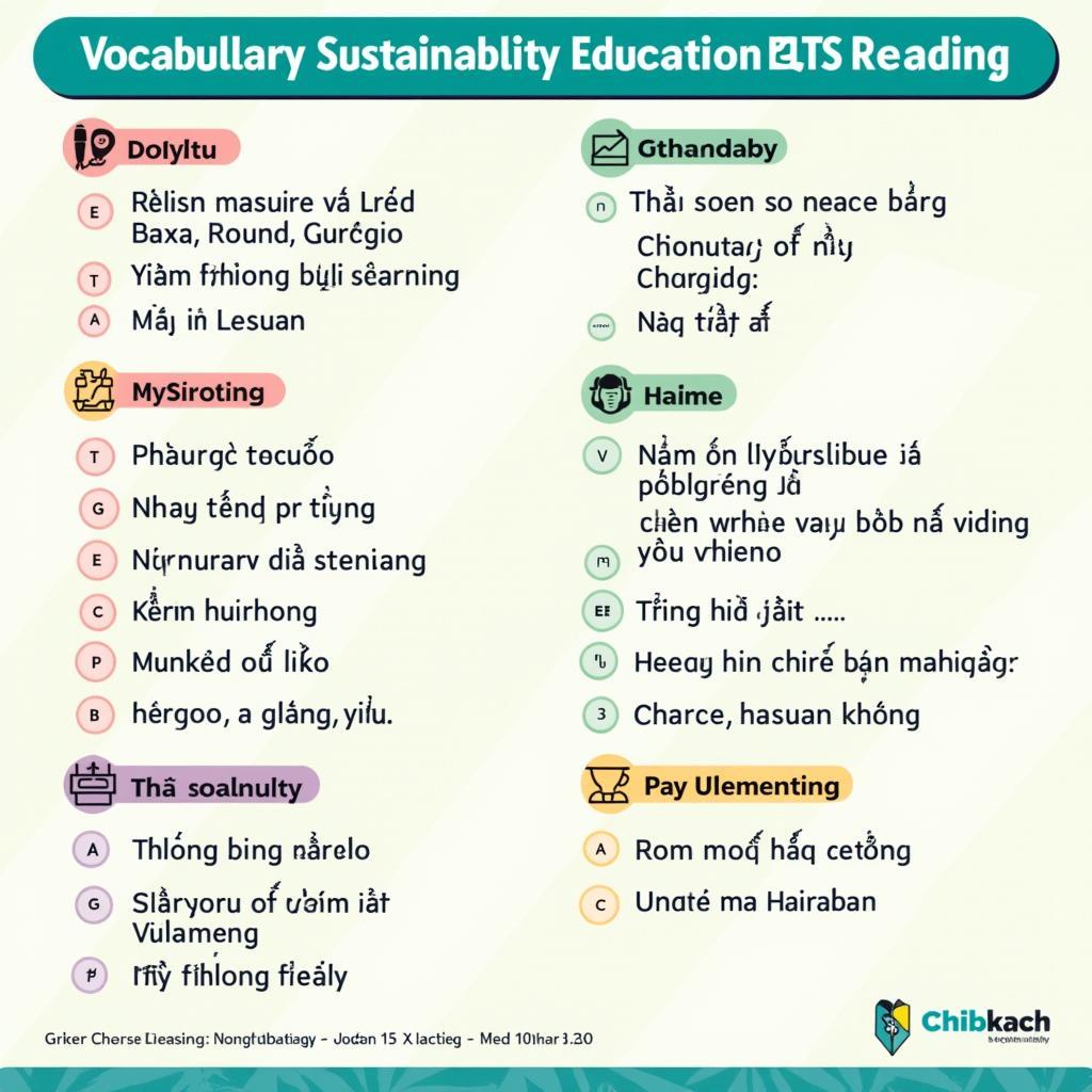 Từ vựng quan trọng cho IELTS Reading về giáo dục bền vững