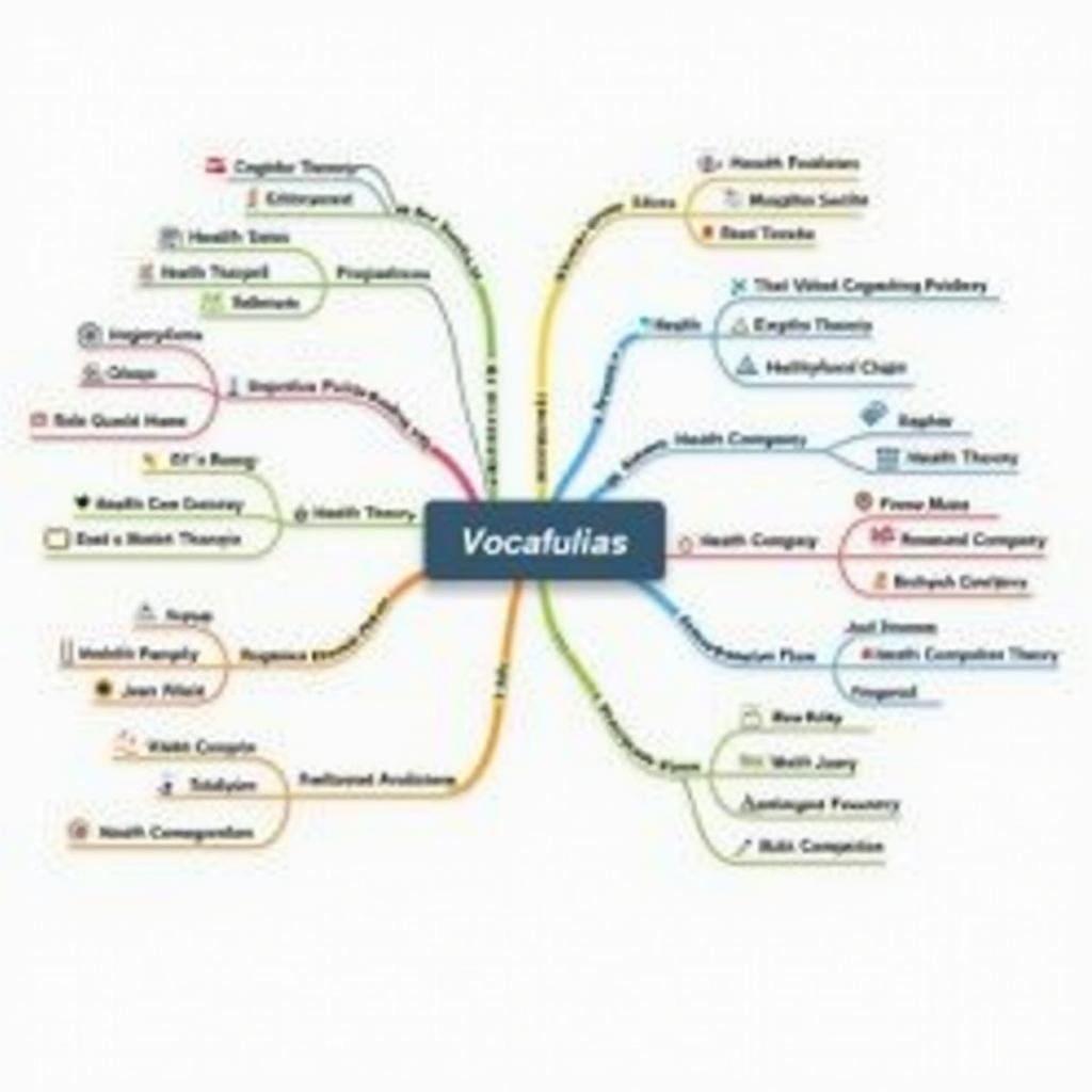 Sơ đồ tư duy từ vựng chủ đề sức khỏe và truyền thông trực quan cho IELTS