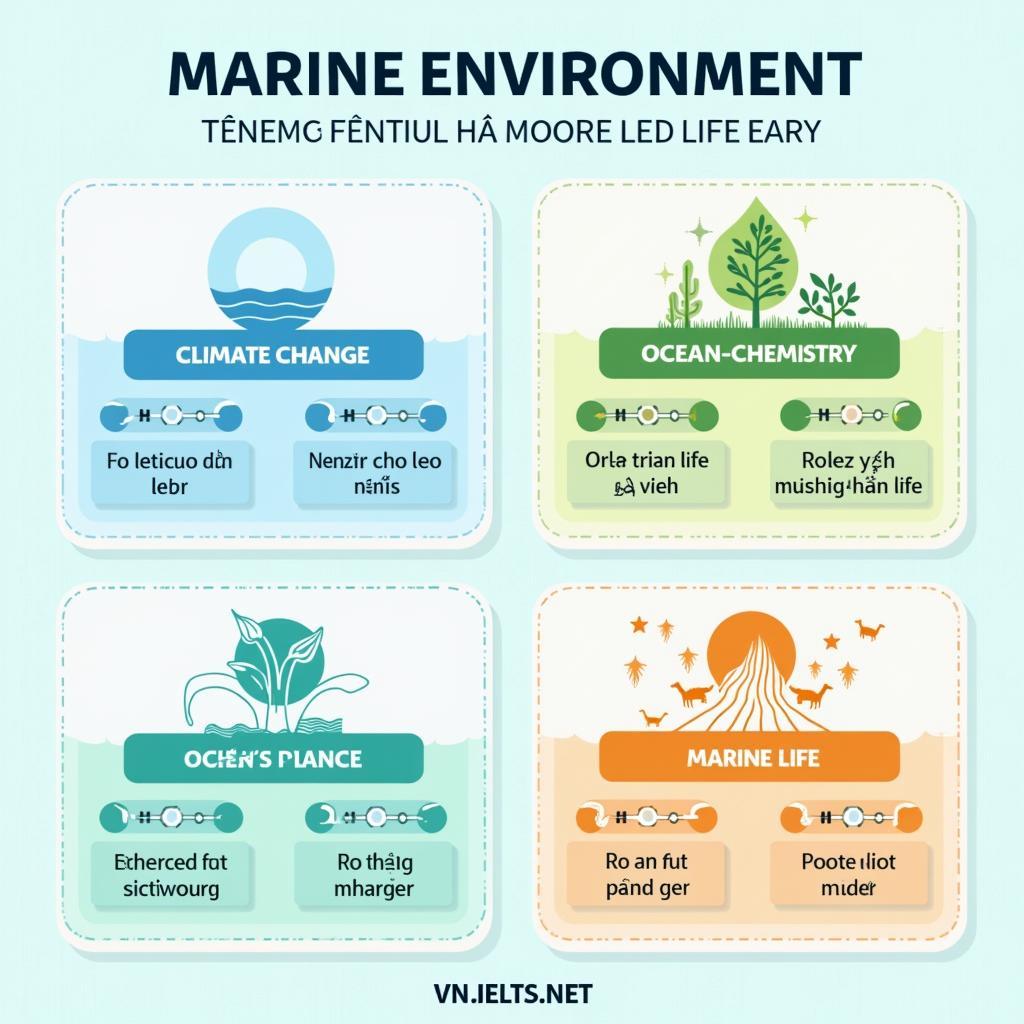 Bảng từ vựng chuyên ngành môi trường biển cho IELTS Reading về biến đổi khí hậu và đại dương