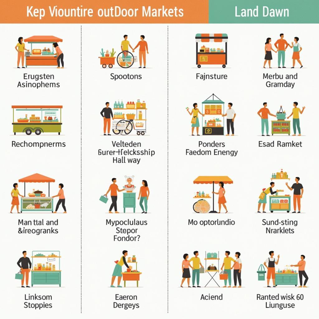 Infographic từ vựng quan trọng cho chủ đề chợ ngoài trời IELTS Speaking