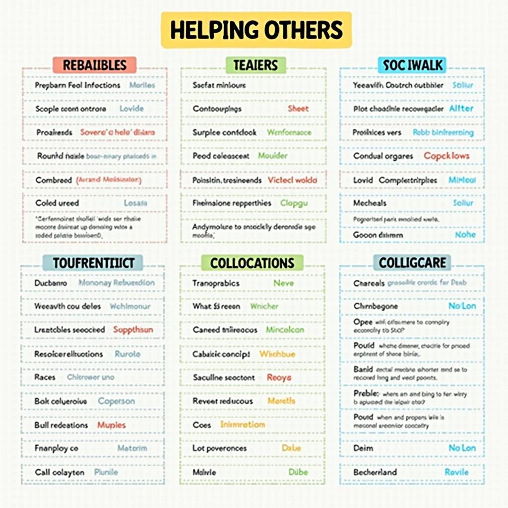 Bảng từ vựng IELTS Speaking về chủ đề giúp đỡ người khác với phiên âm và ví dụ