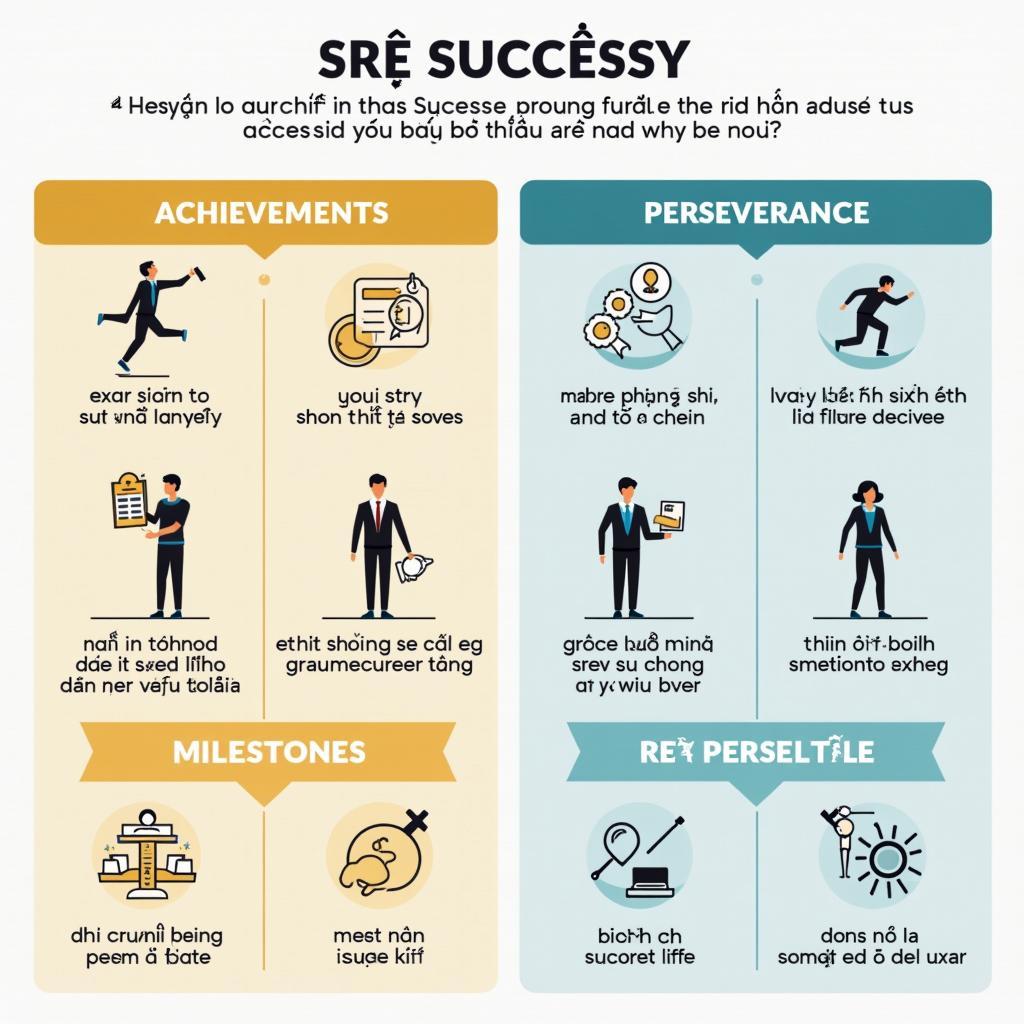 Infographic minh họa từ vựng và cụm từ quan trọng về chủ đề thành công trong IELTS Speaking