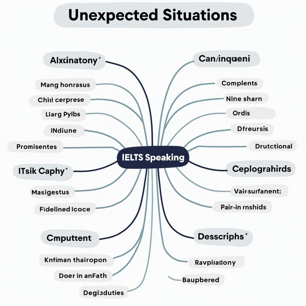 Sơ đồ từ vựng IELTS Speaking chủ đề tình huống bất ngờ với các cụm từ Band 8-9