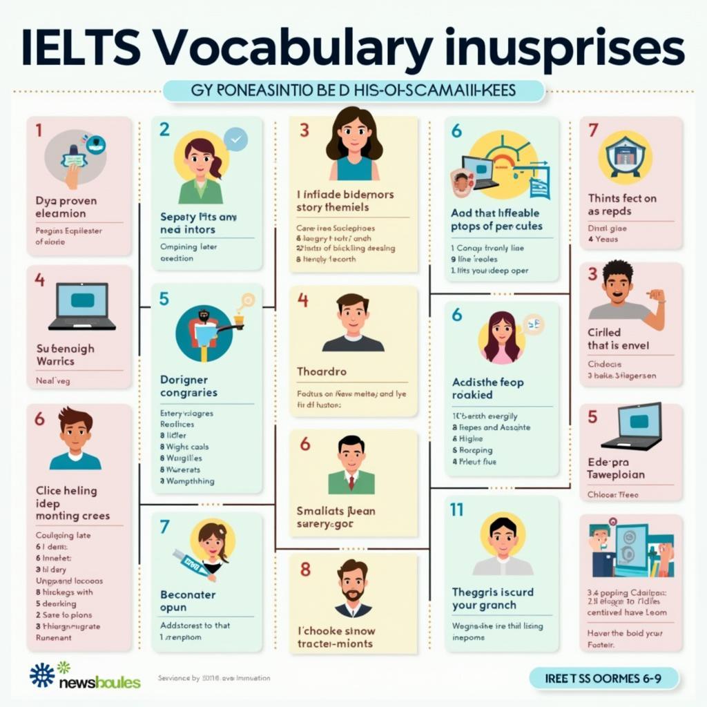 Infographic từ vựng IELTS Speaking về cảm xúc bất ngờ và các cụm từ ăn điểm