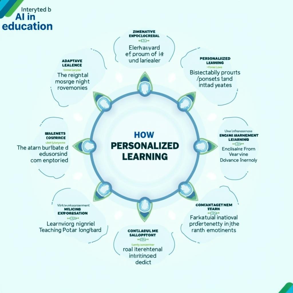 Sơ đồ từ vựng IELTS Writing về AI và giáo dục với các collocations quan trọng