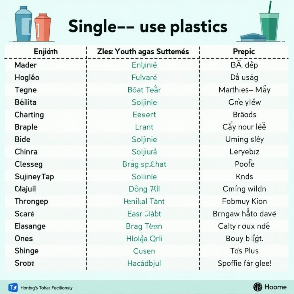 Bảng từ vựng IELTS Writing Task 2 chủ đề môi trường và nhựa dùng một lần với phiên âm và ví dụ