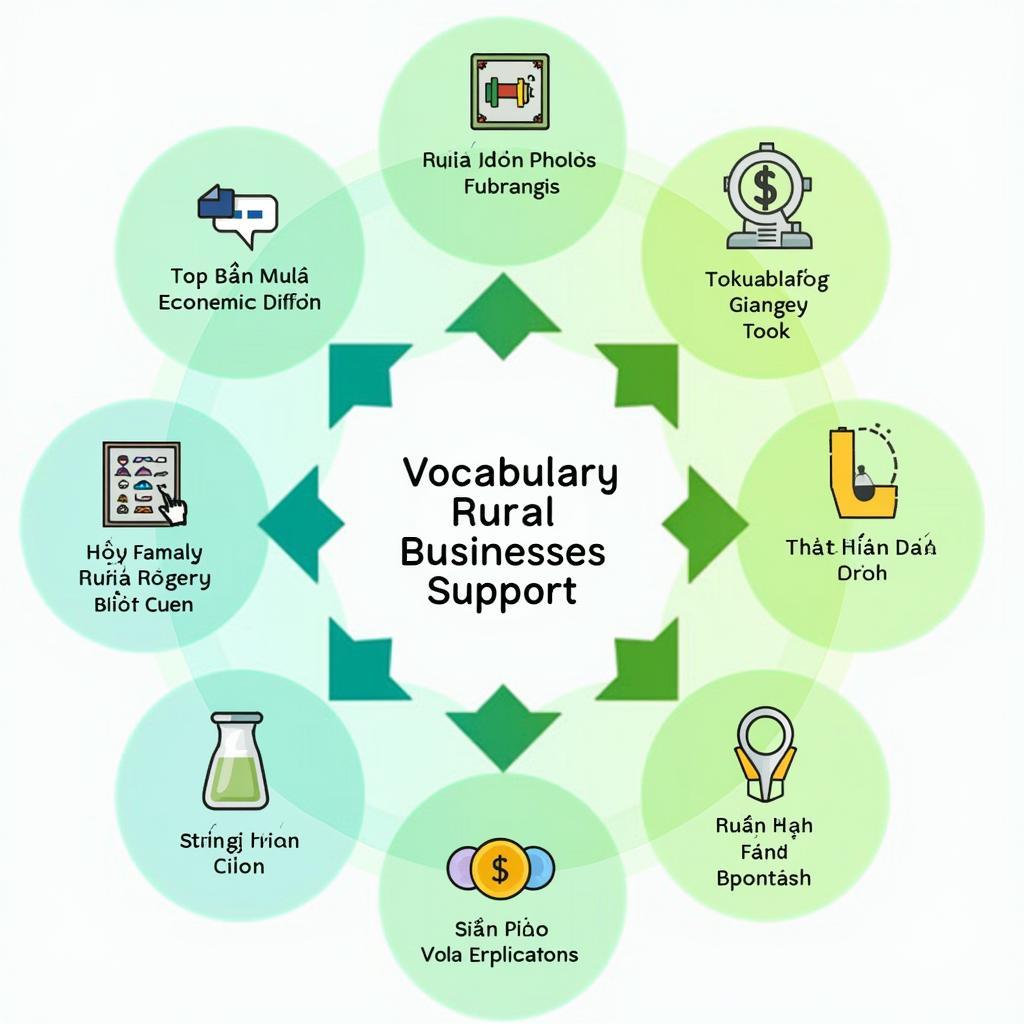 Infographic từ vựng quan trọng cho IELTS Writing Task 2 về doanh nghiệp nông thôn