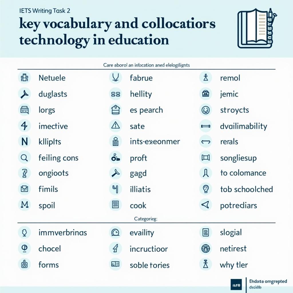 Bảng từ vựng IELTS Writing Task 2 chủ đề công nghệ và giáo dục với collocations