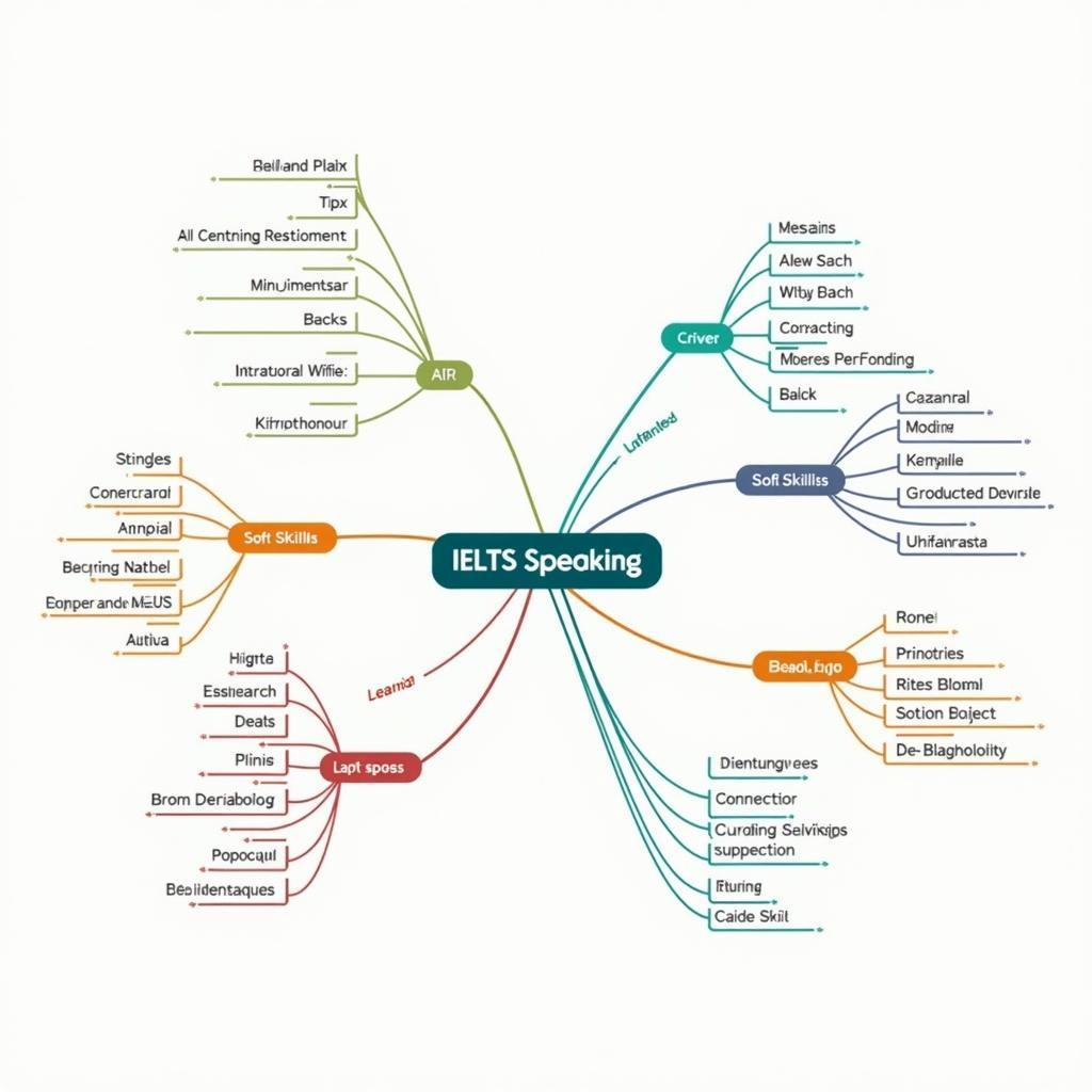 Sơ đồ tư duy về các nhóm từ vựng kỹ năng học tập quan trọng trong IELTS Speaking