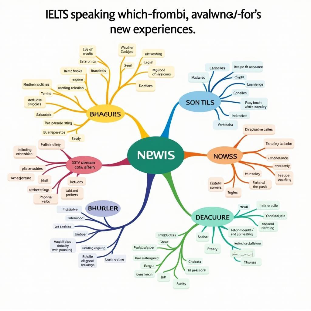 Sơ đồ tư duy từ vựng và ngữ pháp IELTS Speaking cho chủ đề trải nghiệm mới