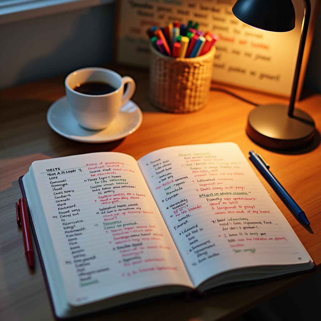 Sổ tay ghi chú từ vựng và cấu trúc ngữ pháp cho IELTS Writing Task 2