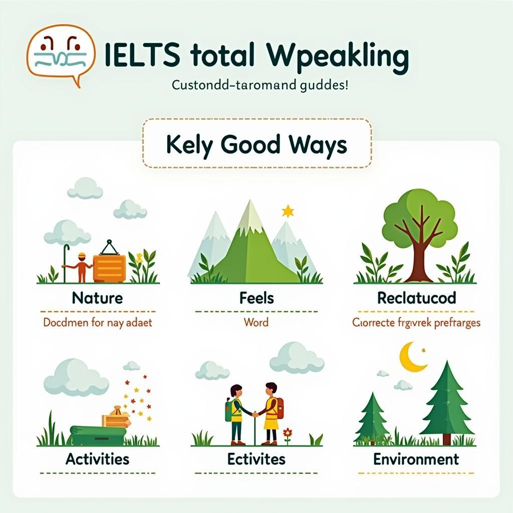 Infographic tổng hợp từ vựng và cụm từ quan trọng cho IELTS Speaking chủ đề outdoor activities