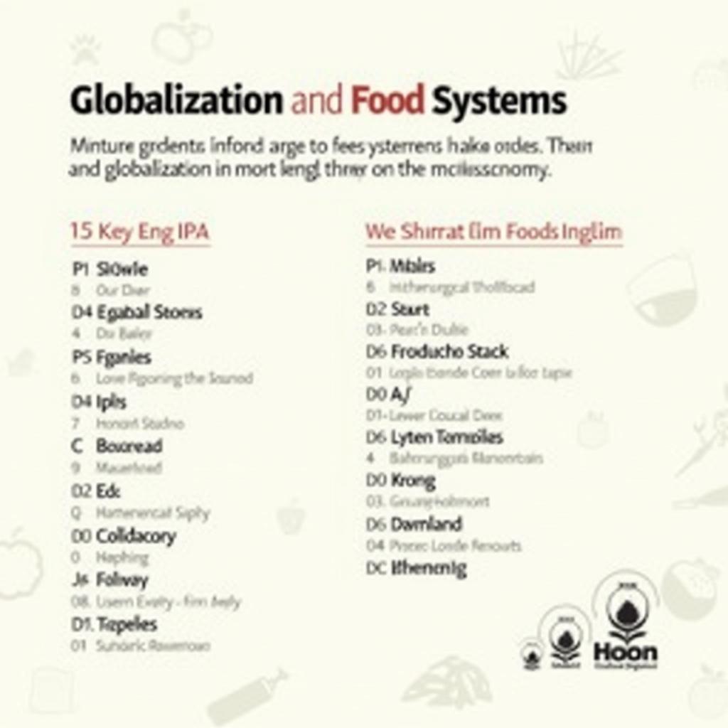 Bảng từ vựng The impact of globalization on food systems với ví dụ và collocations
