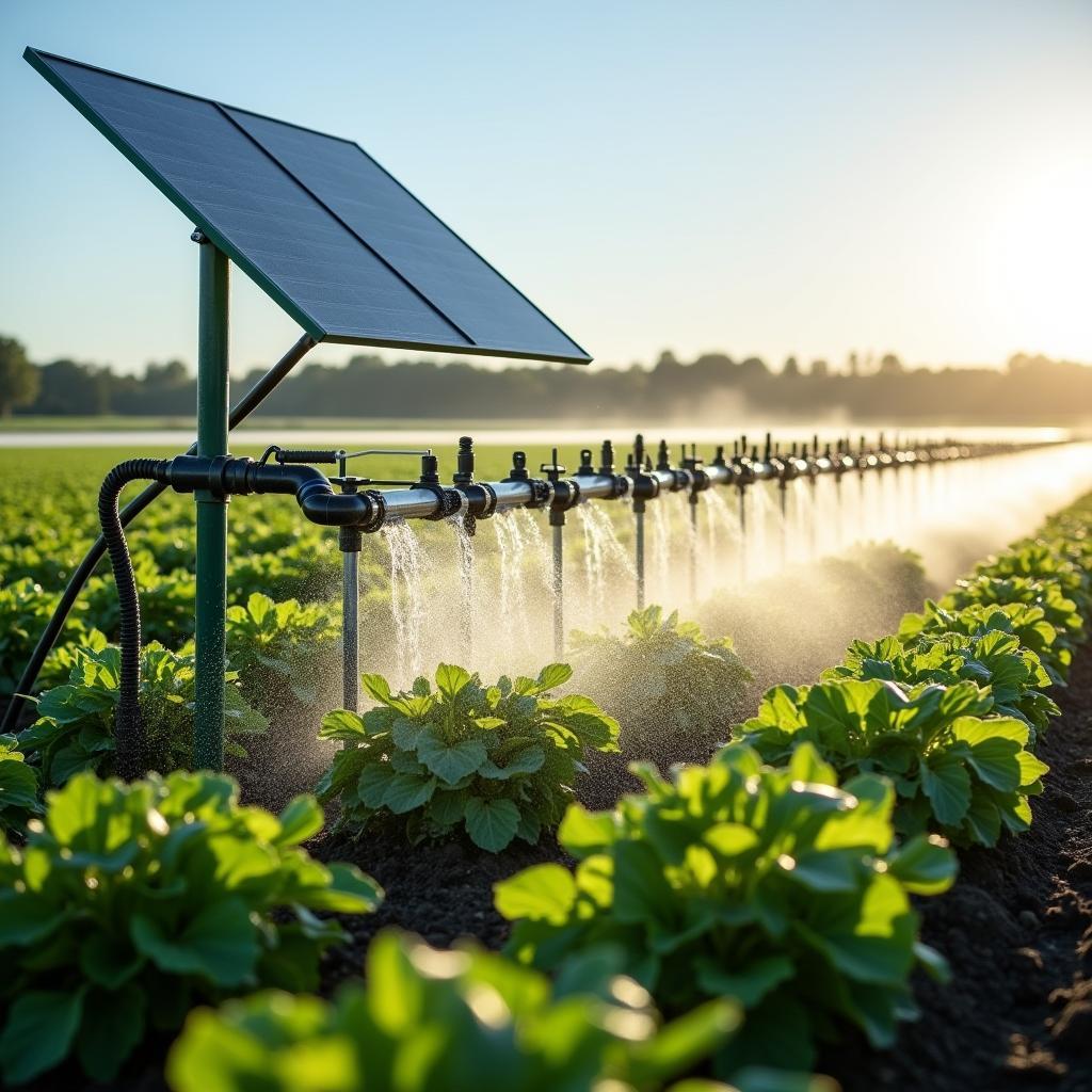 Hệ thống tưới tiêu nông nghiệp sử dụng năng lượng mặt trời tiết kiệm chi phí và thân thiện môi trường