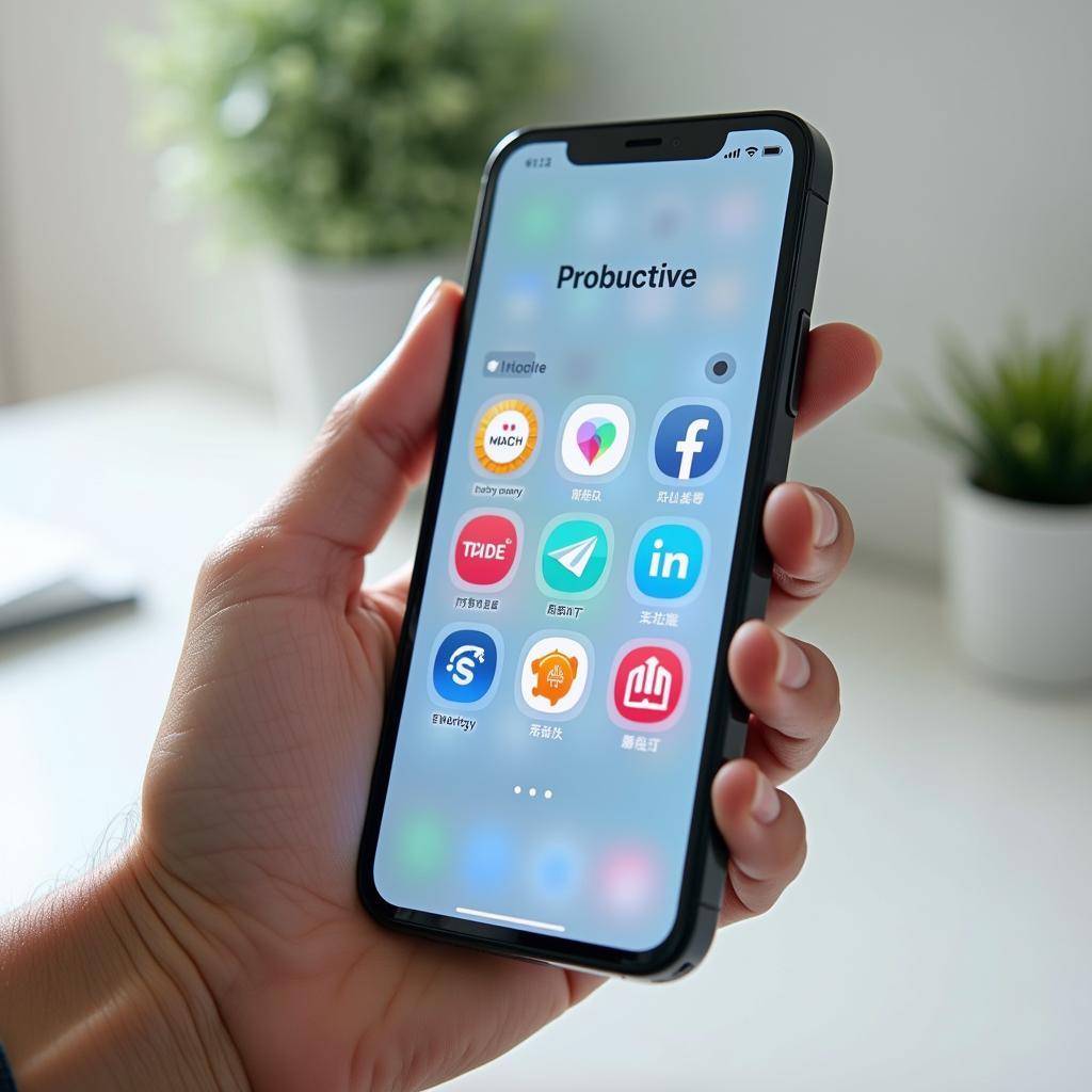 Giao diện ứng dụng di động hiện đại với các công cụ kỹ thuật số hỗ trợ học tập IELTS Speaking