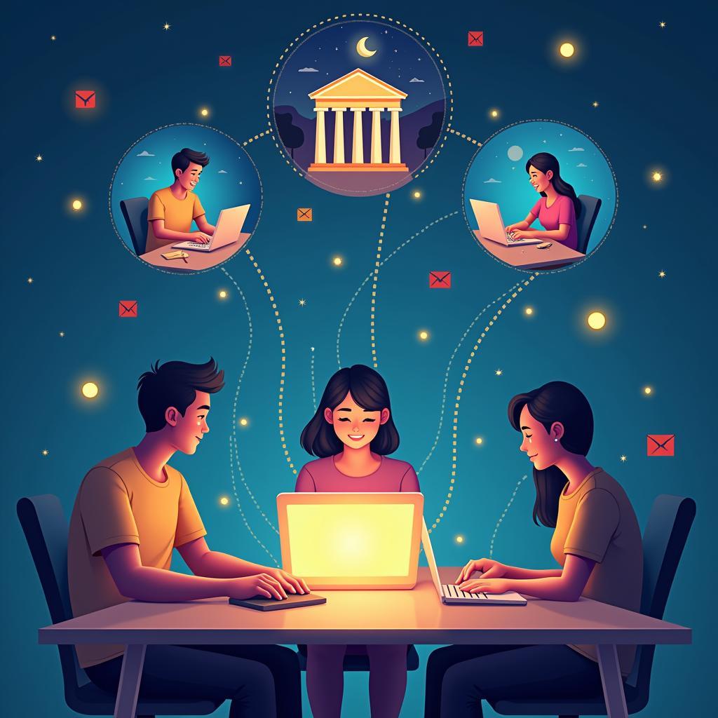 Hình ảnh minh họa vai trò của giáo dục trực tuyến trong việc thúc đẩy cơ hội học tập bình đẳng cho mọi người.