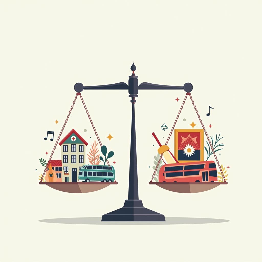 Minh họa vai trò nghệ thuật trong xã hội, ngân sách công và IELTS Writing Task 2