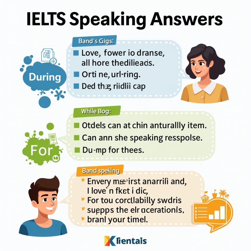 Ví dụ vận dụng During While For trong IELTS Speaking với phân tích điểm Band