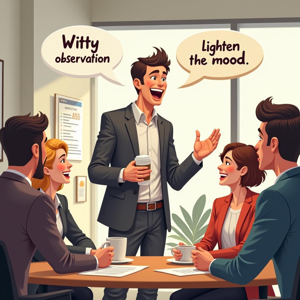 Ví dụ người hài hước trong môi trường làm việc tạo bầu không khí tích cực