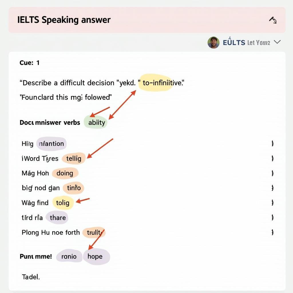 Ví dụ câu trả lời IELTS Speaking sử dụng động từ theo sau bởi to-infinitive với phân tích chi tiết