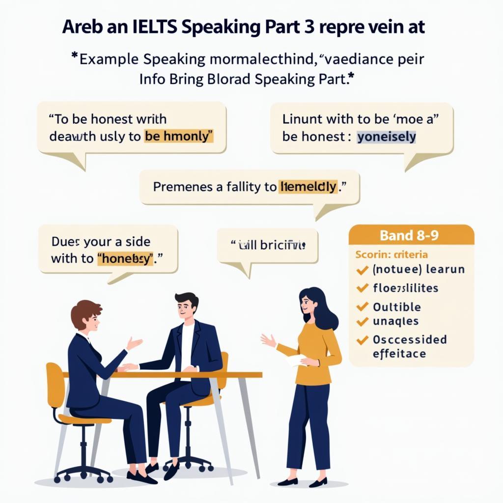 Ví dụ vận dụng To Be Honest và Honestly trong IELTS Speaking Part 3 với band điểm 8