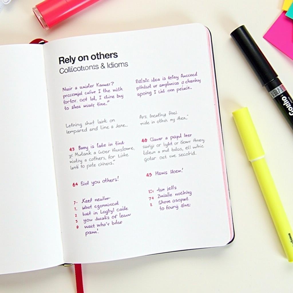 Bảng từ vựng collocations chủ đề rely on others trong Speaking