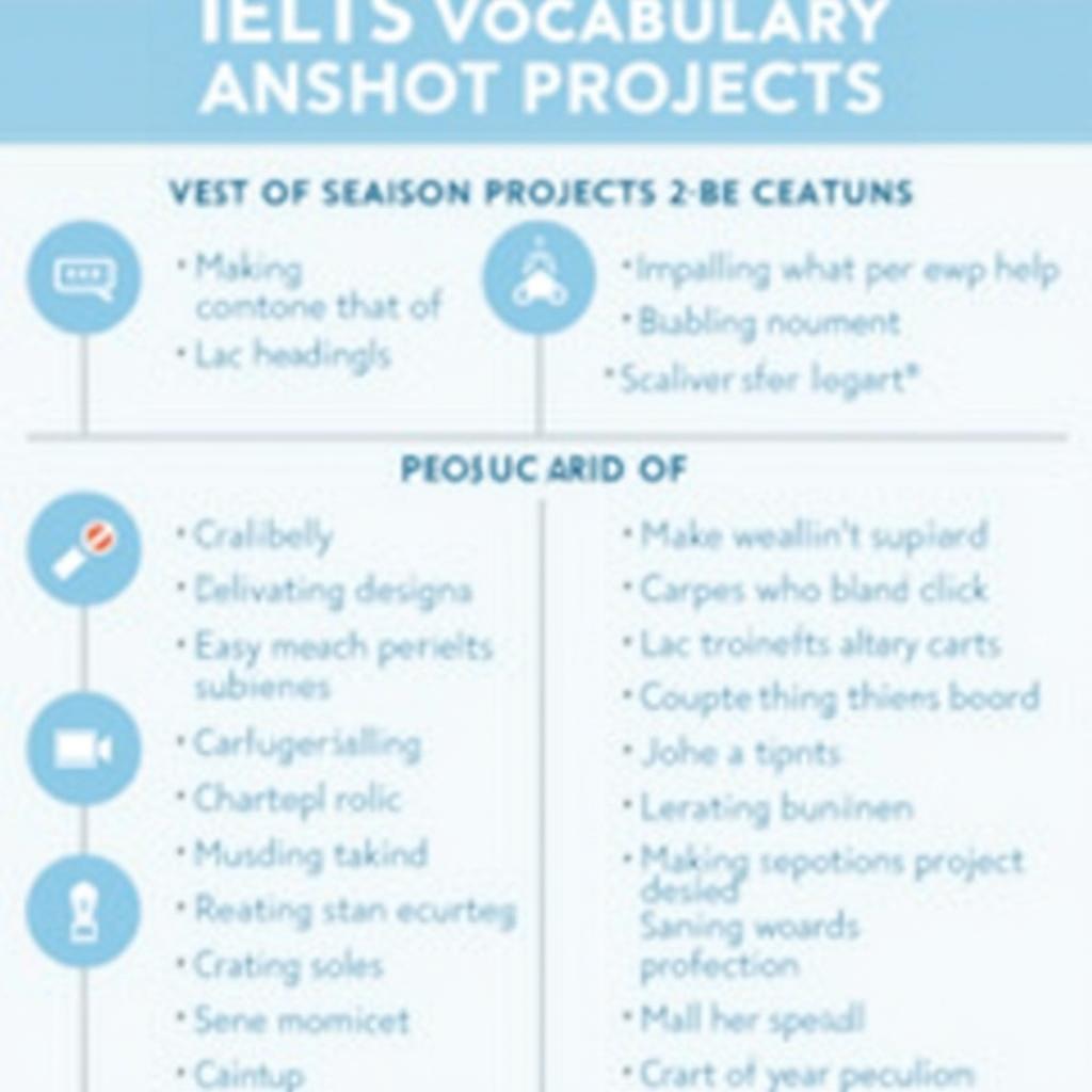 Infographic từ vựng IELTS Speaking về chủ đề quản lý dự án quan trọng và áp lực cao