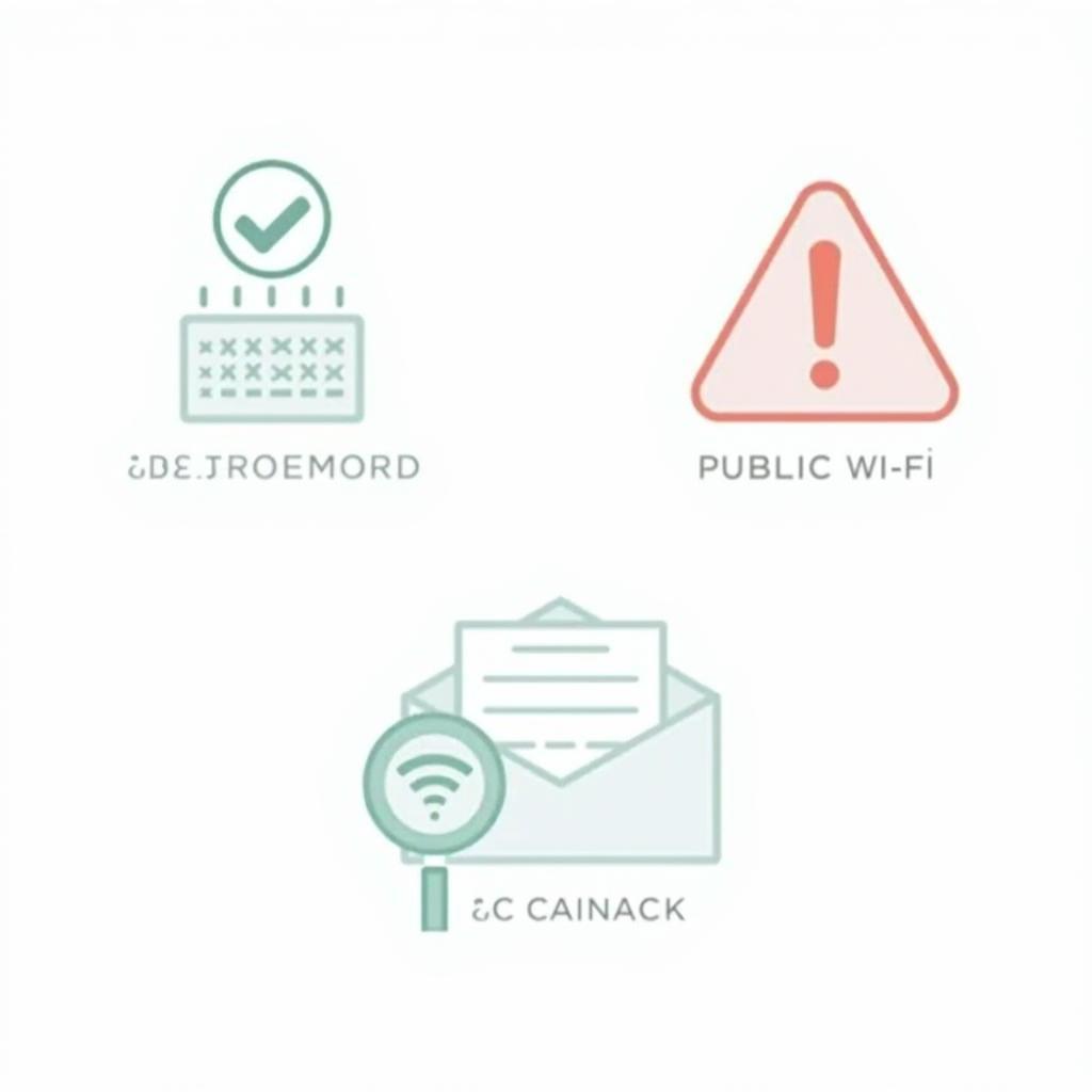 Infographic minh họa các thói quen an toàn trực tuyến cơ bản như tạo mật khẩu mạnh và cẩn trọng với Wi-Fi công cộng.