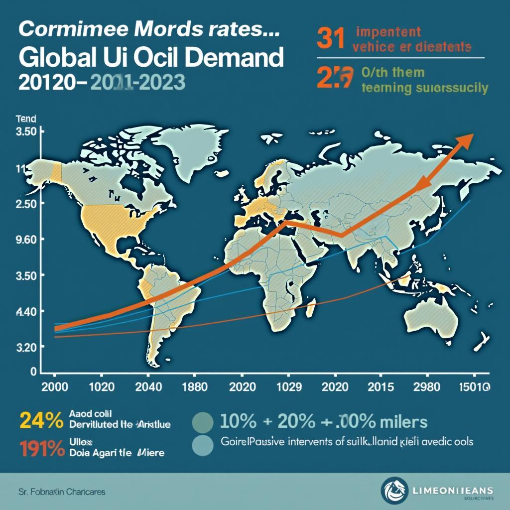 Biểu đồ phân tích tác động của xe điện đến thị trường dầu mỏ toàn cầu và xu hướng tiêu thụ năng lượng
