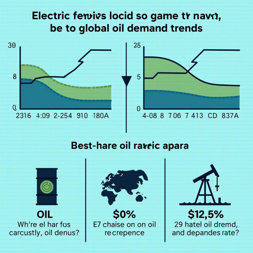 Biểu đồ phân tích tác động của xe điện đến thị trường dầu mỏ toàn cầu và kinh tế các nước