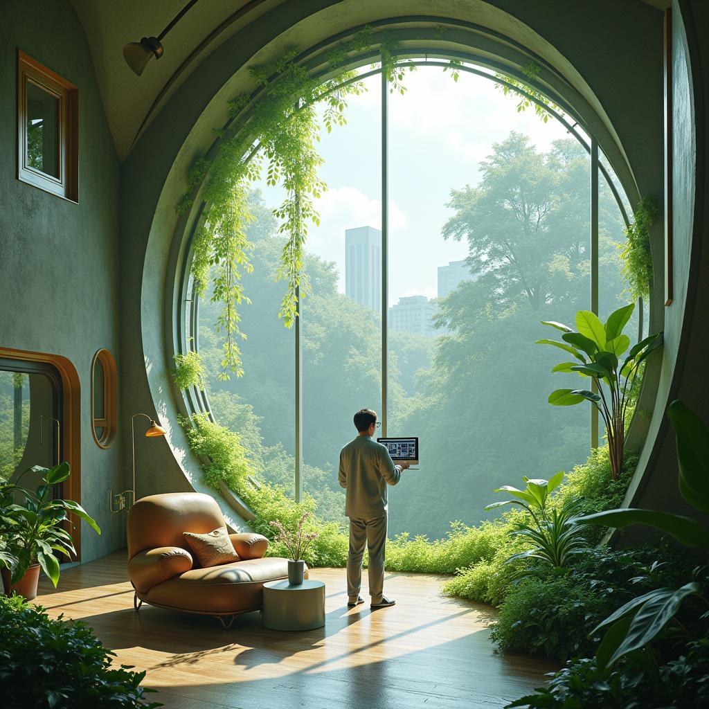 Không gian sống tương lai kết hợp công nghệ và thiên nhiên với thiết kế thông minh tạo vùng yên tĩnh giữa đô thị hiện đại