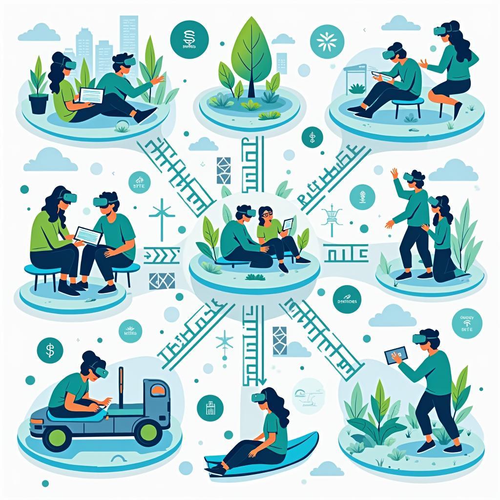 Hình minh họa xu hướng phát triển tương lai của ngành công nghiệp giải trí và tác động kinh tế