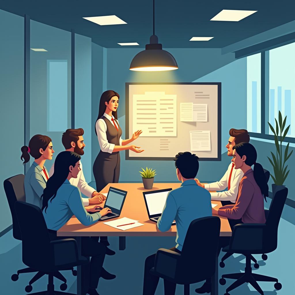 Minh họa cách xử lý tình huống khủng hoảng và quản lý stress trong môi trường công việc chuyên nghiệp theo bài mẫu IELTS Speaking band cao