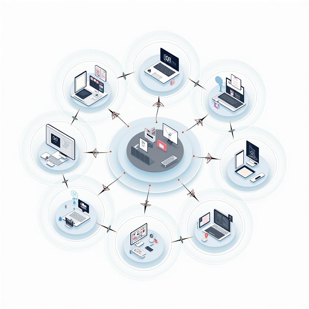 Kiến trúc kỹ thuật phức tạp của nền tảng nghệ thuật ảo với các tính năng hợp tác nâng cao